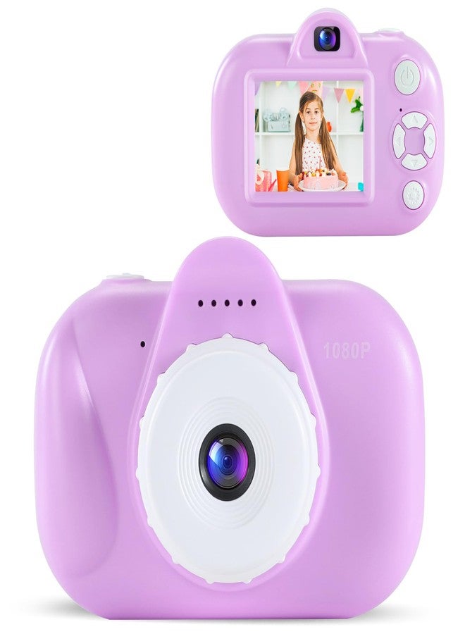 Kids Camera 1080P Toddler Camera for Kid with 32GB SD Card, Digital Camera for Age 3 4 5 6 7 8 Toddler Toys Toys for Ages 5-7, Christmas Birthday Gifts for Children, Light Purple